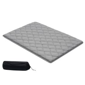 Japanese Tatami Mat, Full Size Foldable Japanese Tatami Mattress, Futon Mattress with Storage Bag & Fastener, 9-Layer Floor Mat for Sleeping
