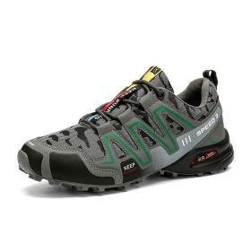 Men Hiking Shoes Climbing Male Sports Shoes Work Safety Toe Tactical Non-Slip Durable Trekking Sneakers Mens Footwear (Option: DARK GREY-39)