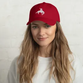 Rodeo Hat - Bronco Hat - Bucking Bronco Hat - Cowboy Cap (Color: Red)