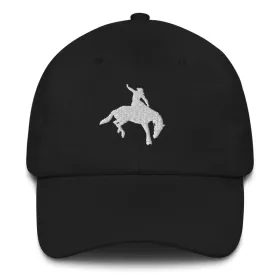 Rodeo Hat - Bronco Hat - Bucking Bronco Hat - Cowboy Cap (Color: black)